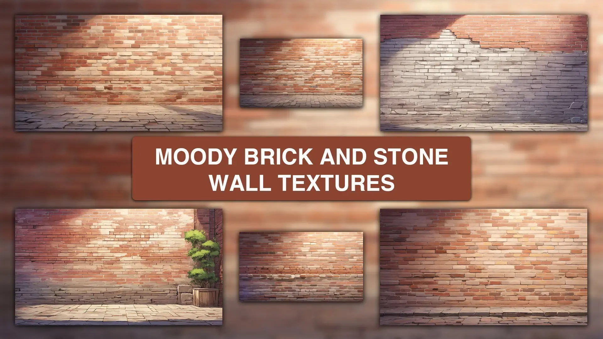 Warm Brick Wall Surfaces Premium Background Image Pack image